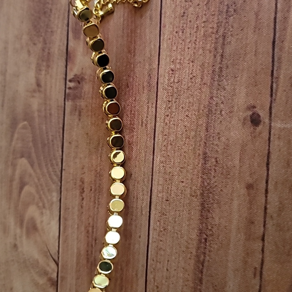 Gold Tone Women's Full Rhinestone Costume Jewelry Choker Necklace - Picture 6 of 8